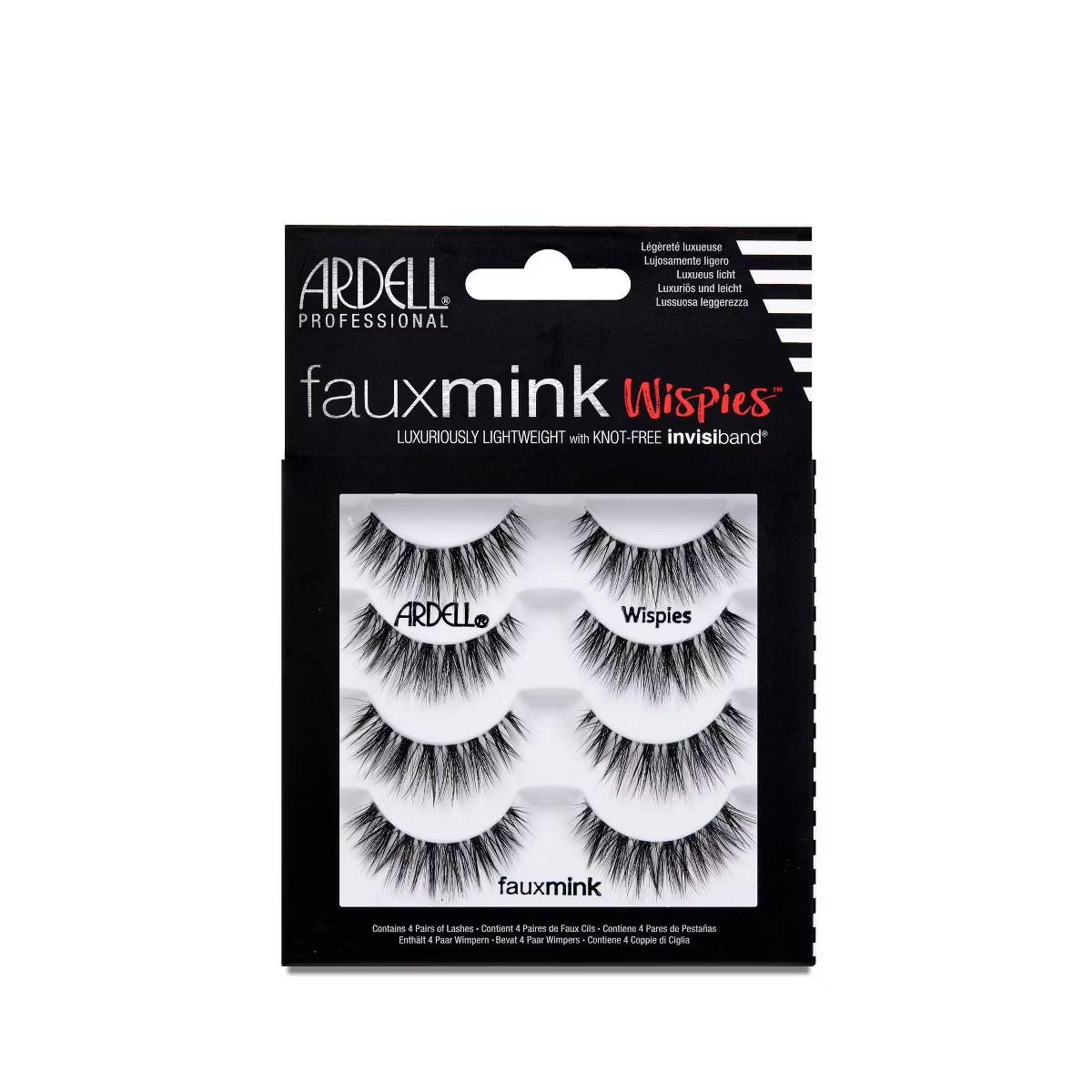 Ardell Faux Mink Wispies False Eyelashes - Black - 4pr | Target