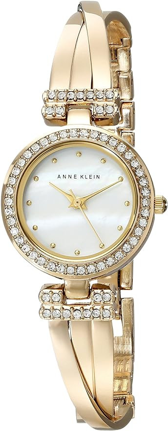 Anne Klein Women's Premium Crystal Accented Bangle Watch and Bracelet Set | Amazon (US)
