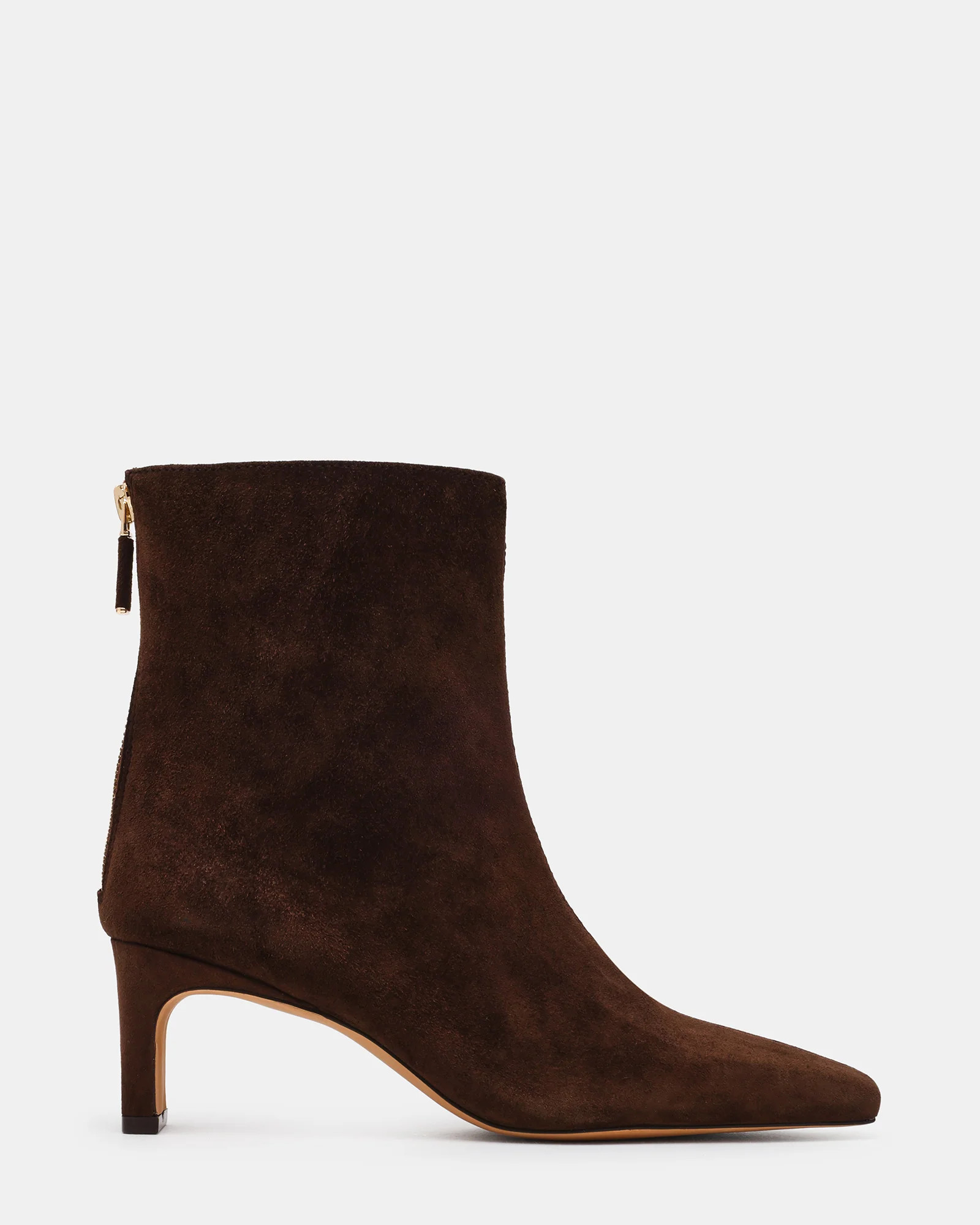 JAMIYAH Brown Suede Square-Toe Women's Ankle Boot | Steve Madden (US)