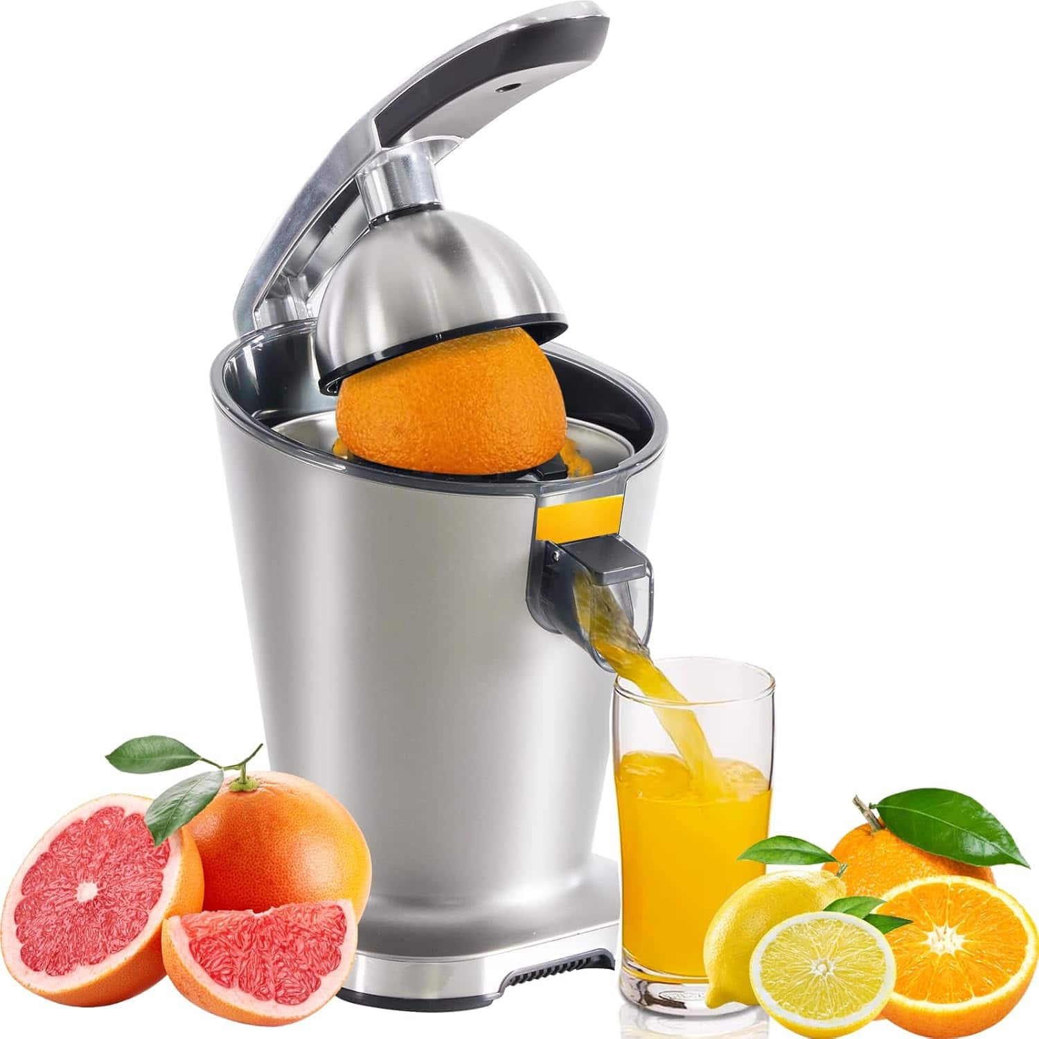 Sweet - Electric Citrus Juicer, One-Touch Operation, High Juice Yield and Easy Clean - Silver | Best Buy U.S.