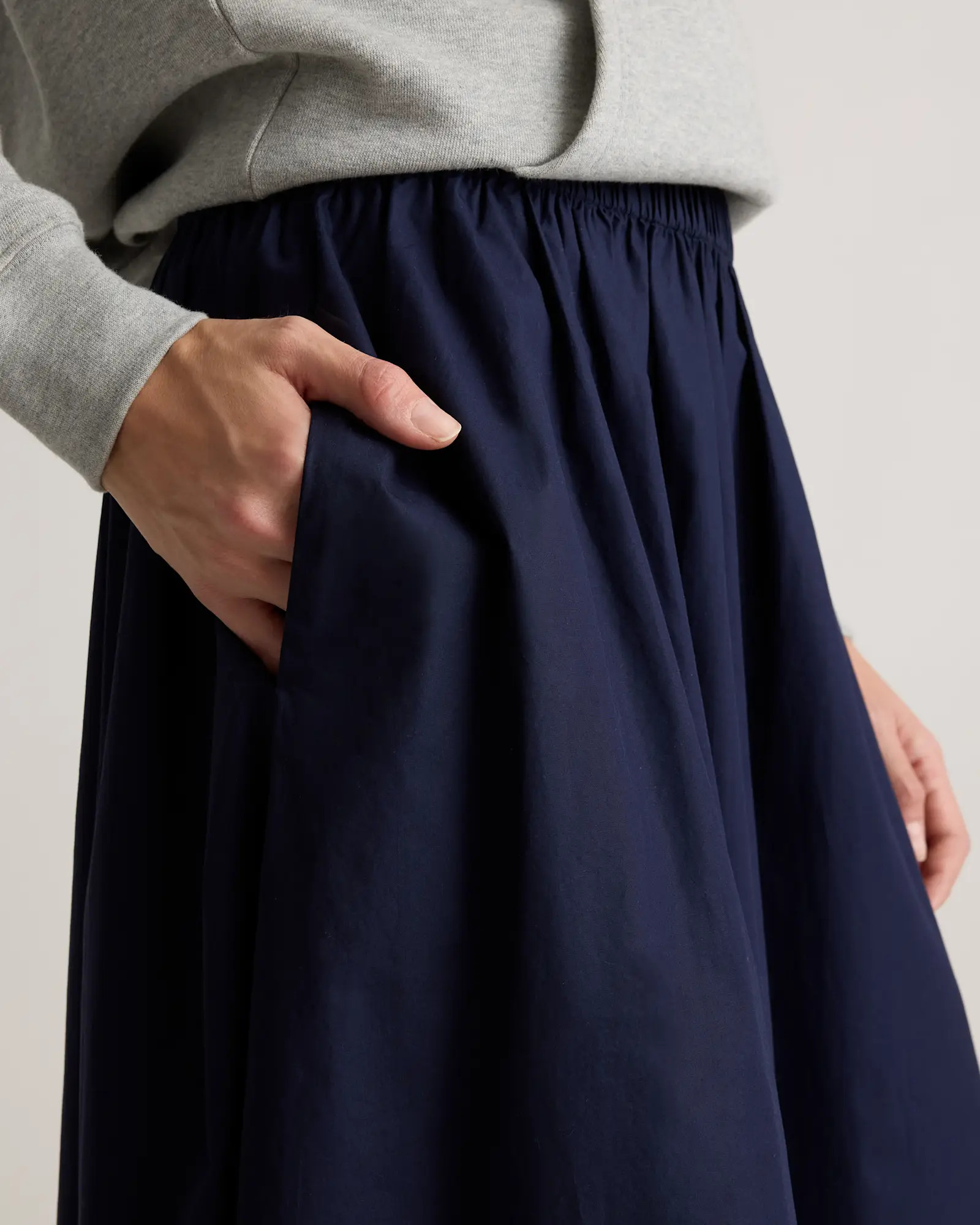 100% Organic Cotton Poplin A-line Maxi Skirt | Quince