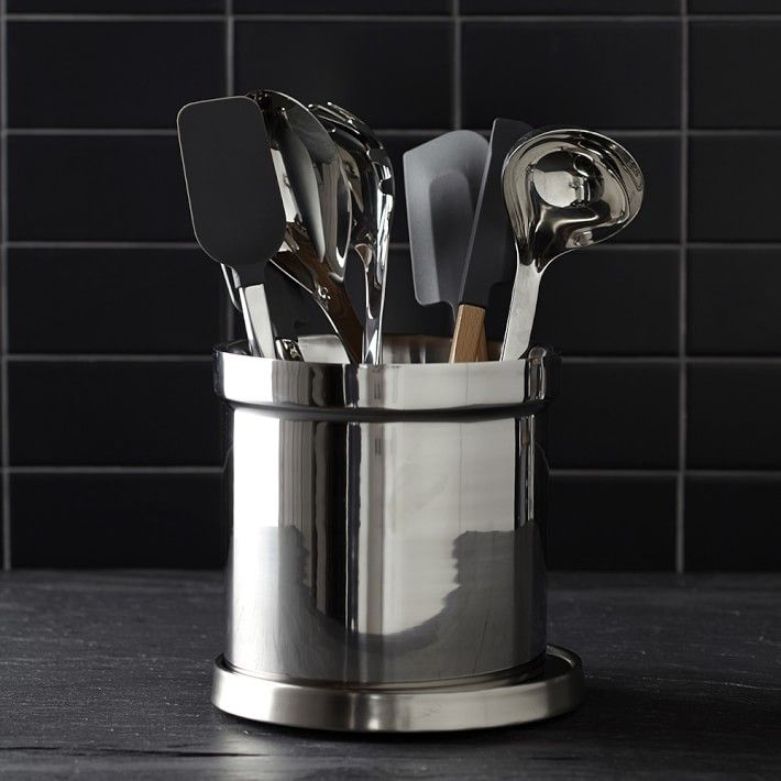Stainless Steel Partitioned Utensil Holder | Williams-Sonoma