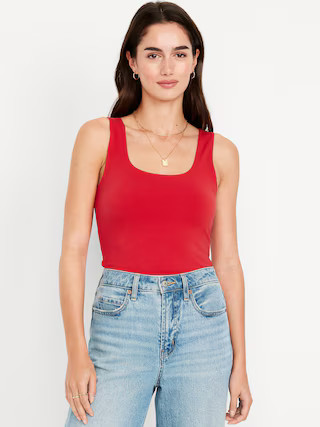 Double-Layer Scoop-Neck Tank Top | Old Navy (US)
