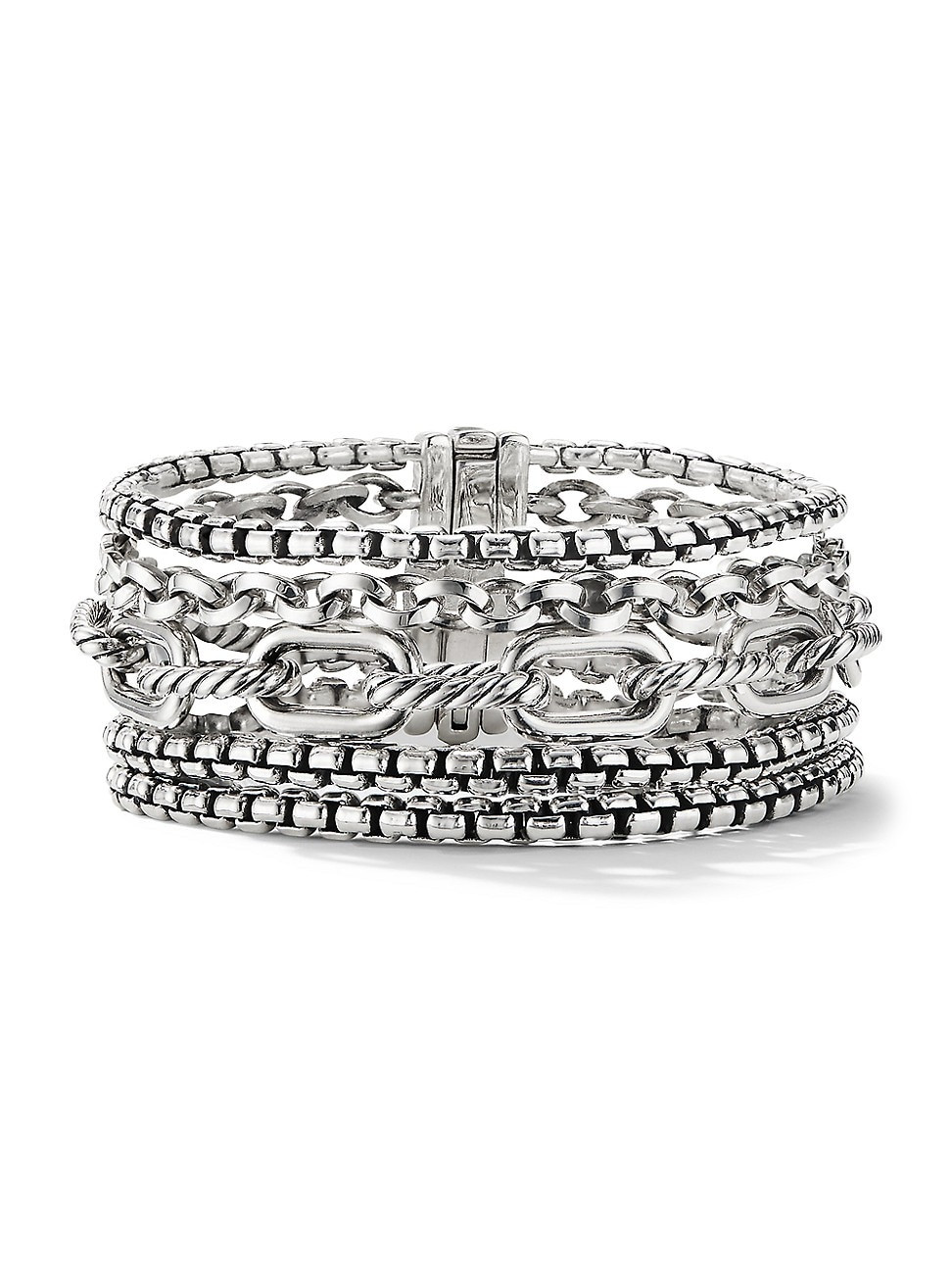 Women's Multi-Row Chain Bracelet In Sterling Silver - Silver - Size Large | Saks Fifth Avenue
