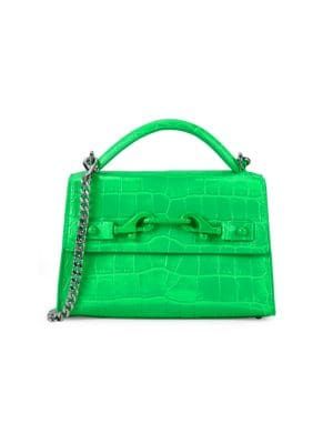 Lou Croc Embossed Leather Top Handle Bag | Saks Fifth Avenue OFF 5TH