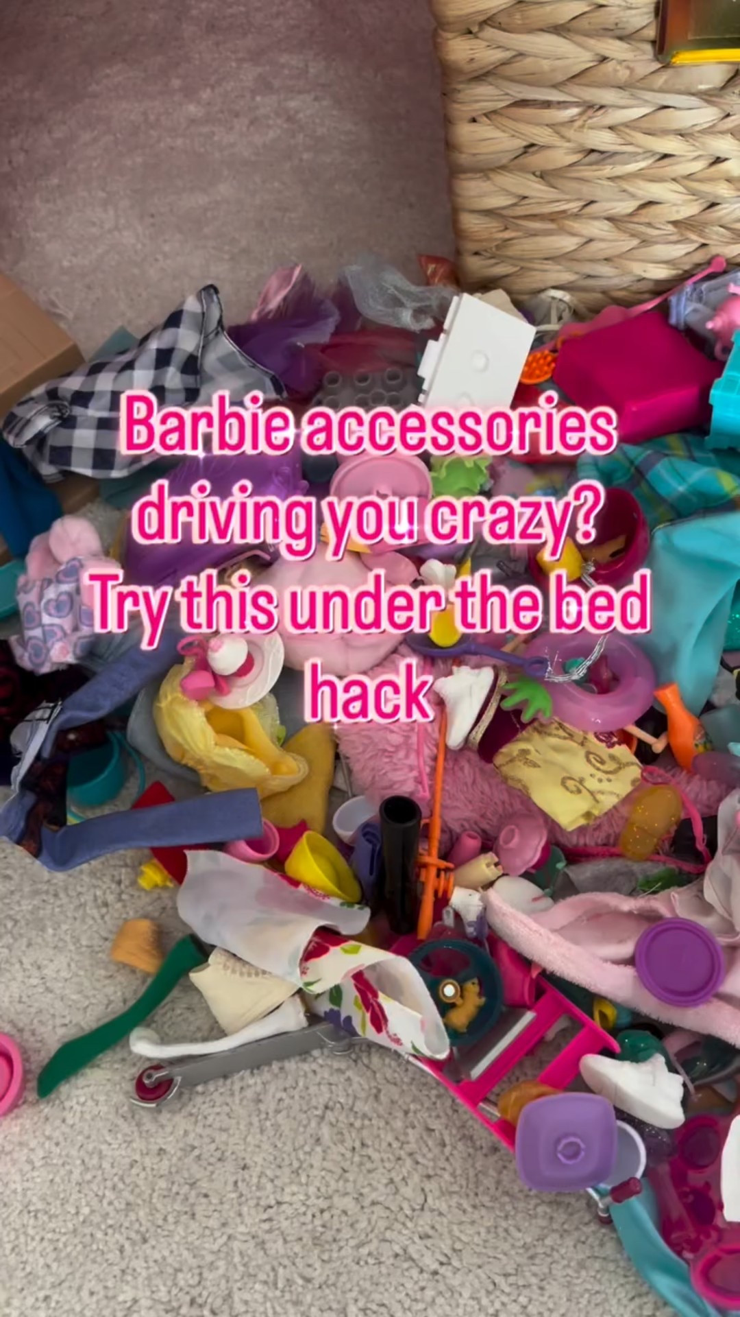 Easy and inexpensive solution 💗

Comment shop

#barbie #girlsroom #girlsroomdecor #playroom #playroomorganization #toystorage #toyorganization #kidsorganizer #kidsorganization