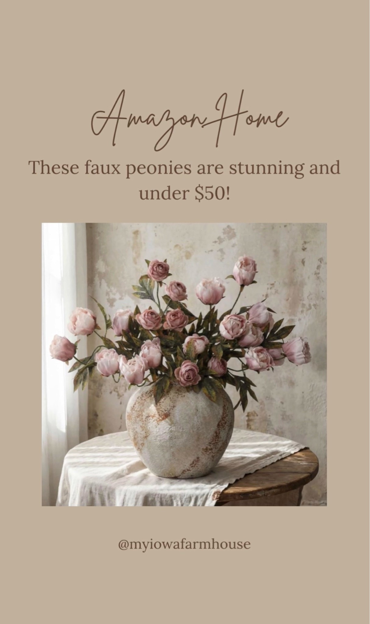 These faux flowers from Amazon are so beautiful! Perfect for summer. This set of 8 Peonies will fill out a full vase and are under $50!

#LTKHome #LTKSeasonal