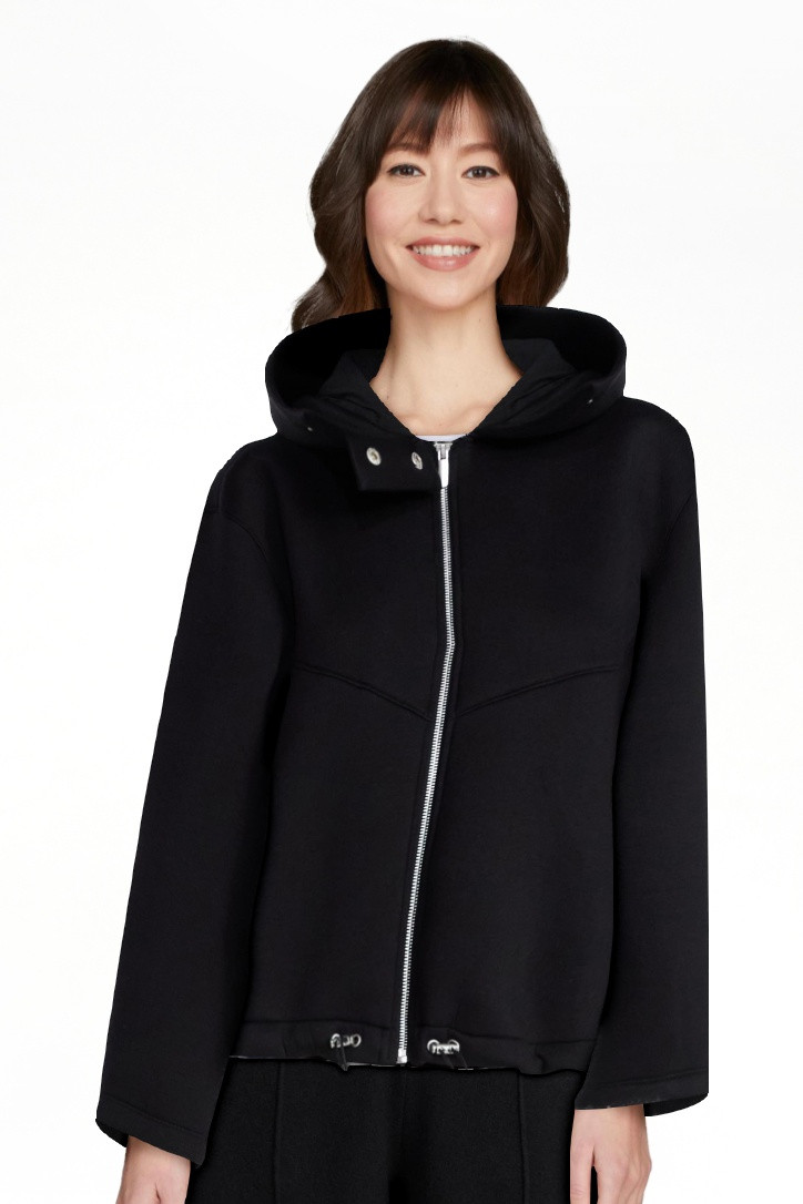 Scoop Women's and Women's Plus Neoprene Fleece Oversized Jacket with Hood, Sizes XS-4X | Walmart (US)