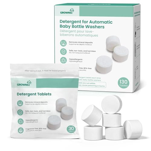 GROWNSY Detergent Washing Tablets 130 PCS for Momcozy, Baby Brezza Bottle Washer, Compatible with All Brands Baby Bottle Washers | Amazon (US)