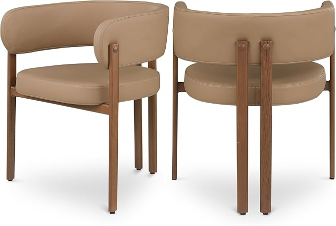 Meridian Furniture 983Tan-C Gideon Collection Modern | Contemporary Dining Chair with Soft Tan Ve... | Amazon (US)