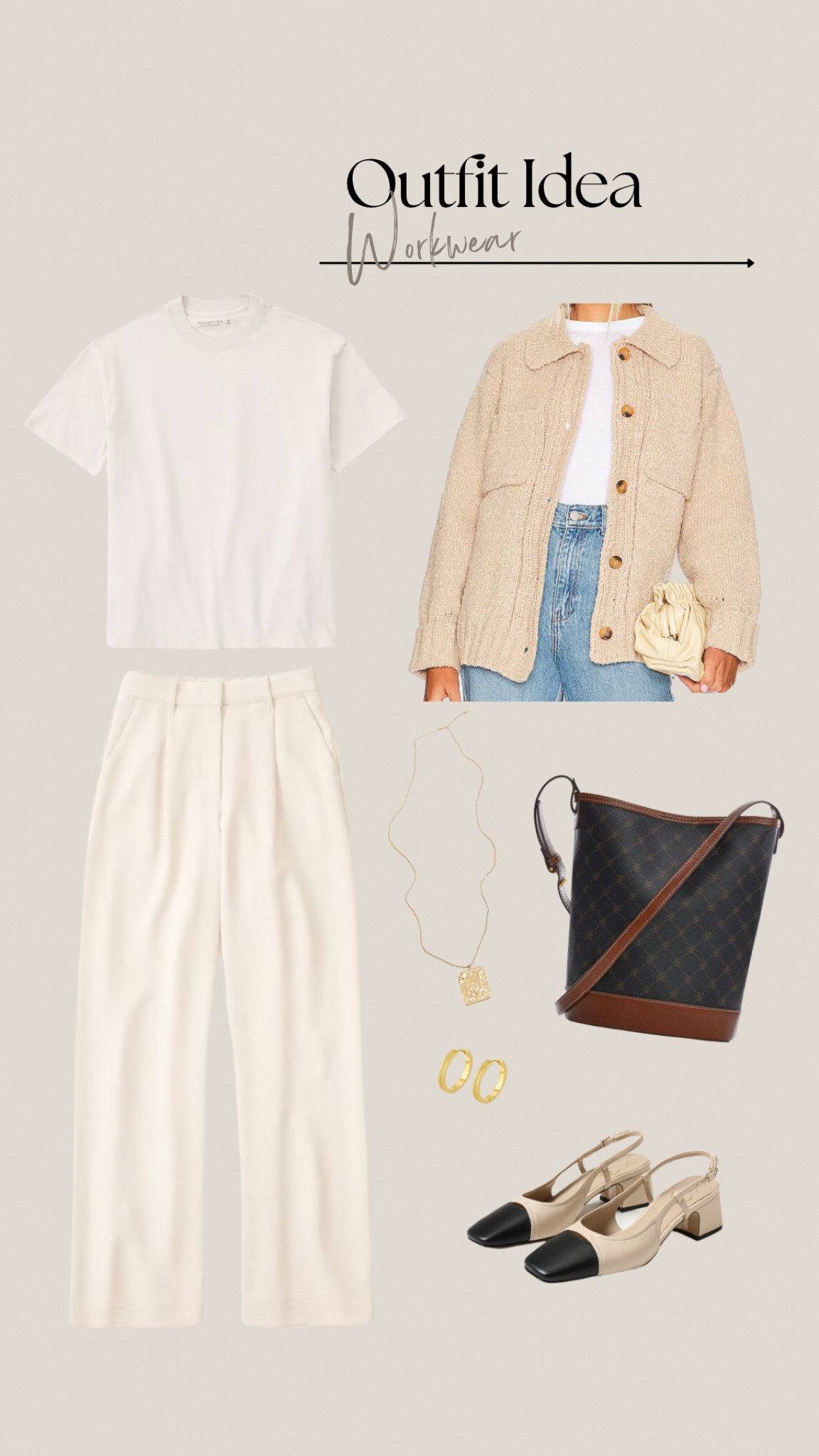 Work outfit 

Workwear style, work style, petite style, outfit idea, crepe workwear pants, cardigan style 