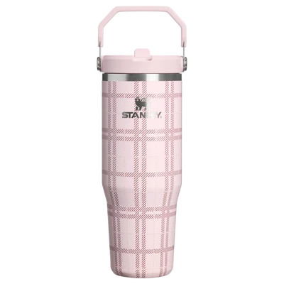 The IceFlow®  Flip Straw Tumbler 2.0 | 30 OZ Blossom Plaid | Stanley 1913 (US)