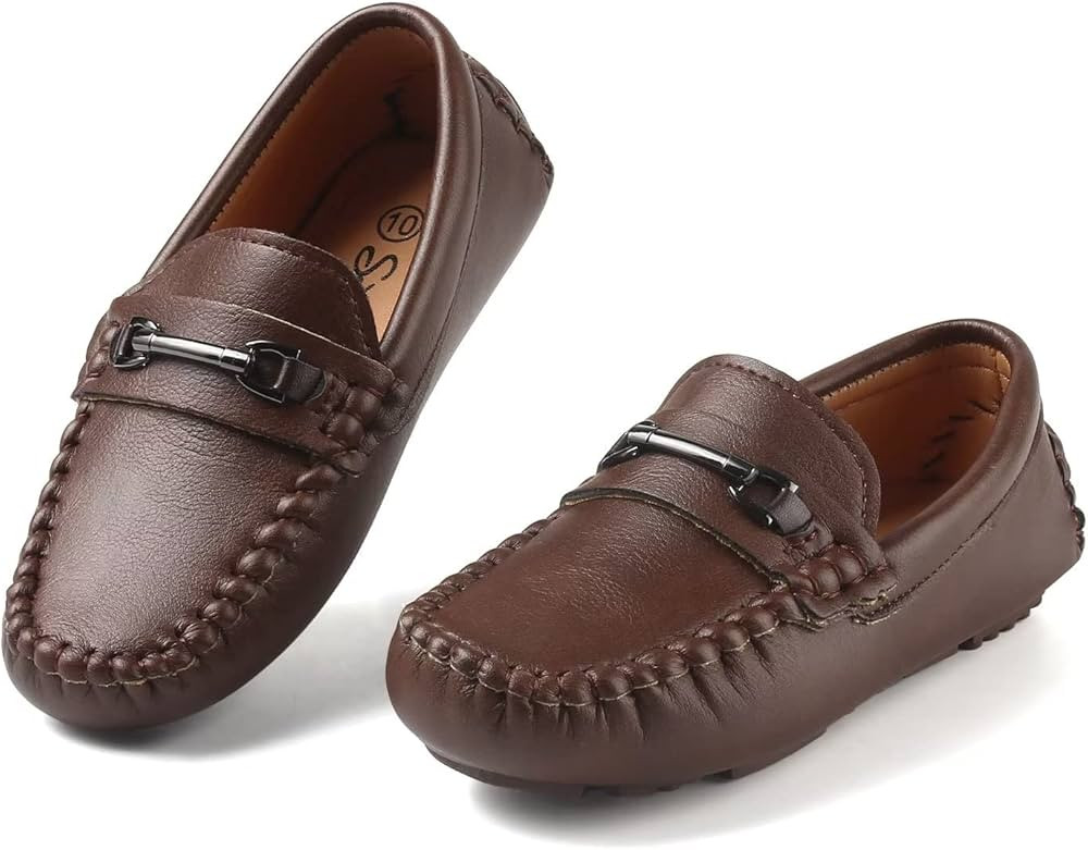 Samilor Boys Dress Shoes Toddler Dress Shoes Boys Loafers Casual Penny Loafer Moccasin Dress Driv... | Amazon (US)