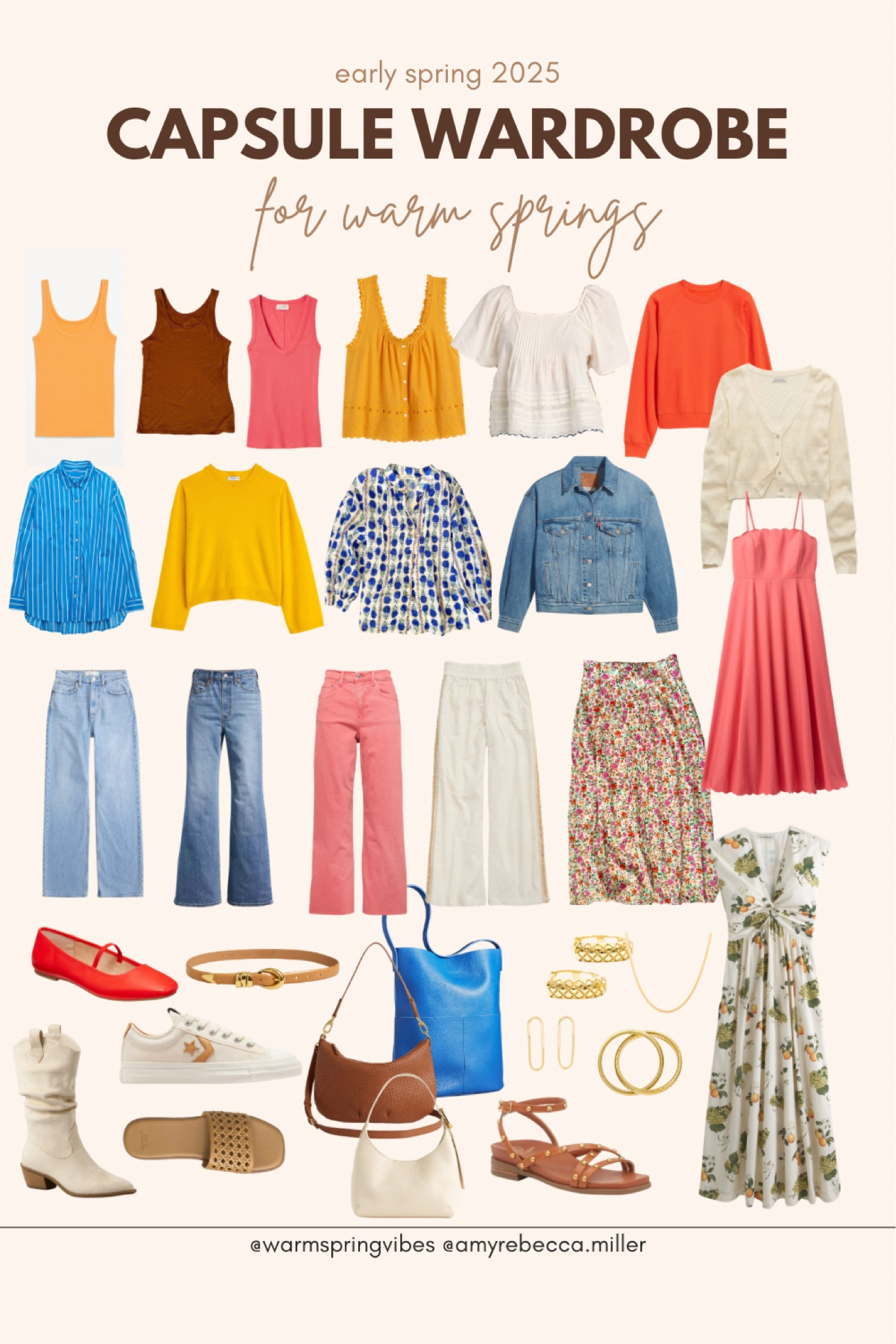 2025 Spring Capsule Wardrobe for Warm Springs as the temperatures start to warm up (soon hopefully!) 

Warm Autumn and other Spring subseasons can take inspo from this too 😘

#springpalette #createdcolorful #createdcolorfulspring #hocspring #warmspring #truespring #brightspring #lightspring #bluespring #paintboxspring #warmautumn #capsulewardrobe #spring2025

#LTKOver40 #LTKStyleTip #LTKSeasonal