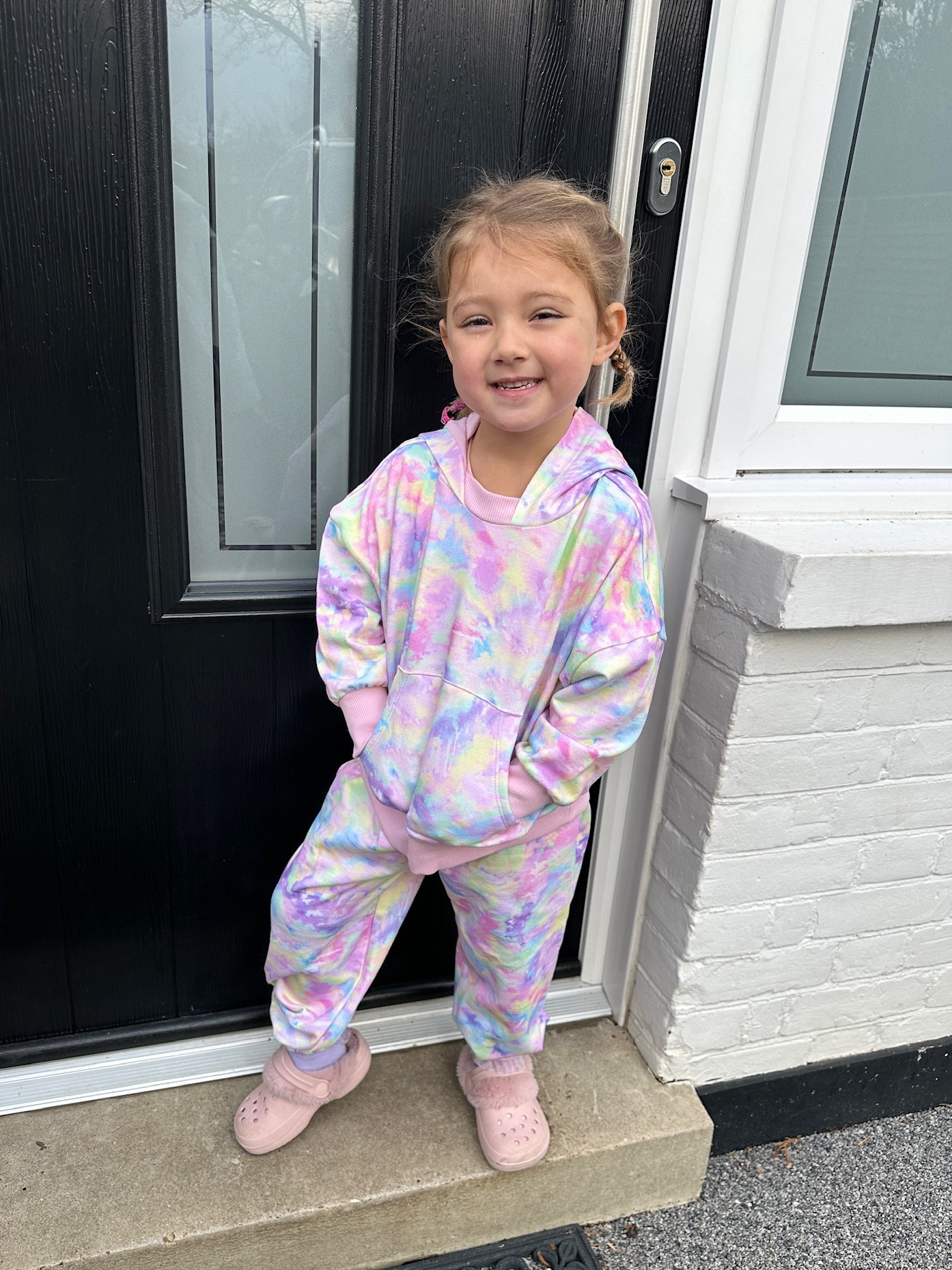 Kids loungewear outfit, tie dye kids tracksuit, pink crocs, colourful girls outfit, girls outfit inspo, kids outfit inspo, matching tracksuit, girls tracksuit 

#LTKstyletip #LTKeurope #LTKkids