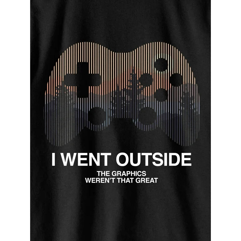 Wonder Nation Boys I Went Outside, Crew Neck, Short Sleeve, Graphic T-Shirt, Sizes 4-18 | Walmart (US)