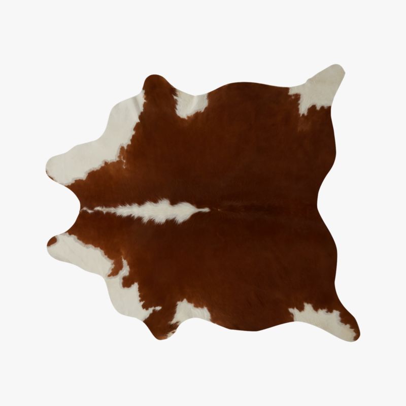 Light Brown and White Cowhide Rug 4'x6' + Reviews | CB2 | CB2