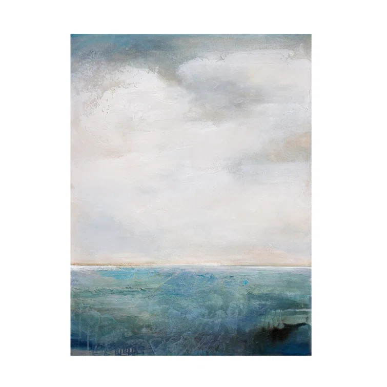 On The Edge Of Blue by Karen Hale - Wrapped Canvas Painting | Wayfair North America