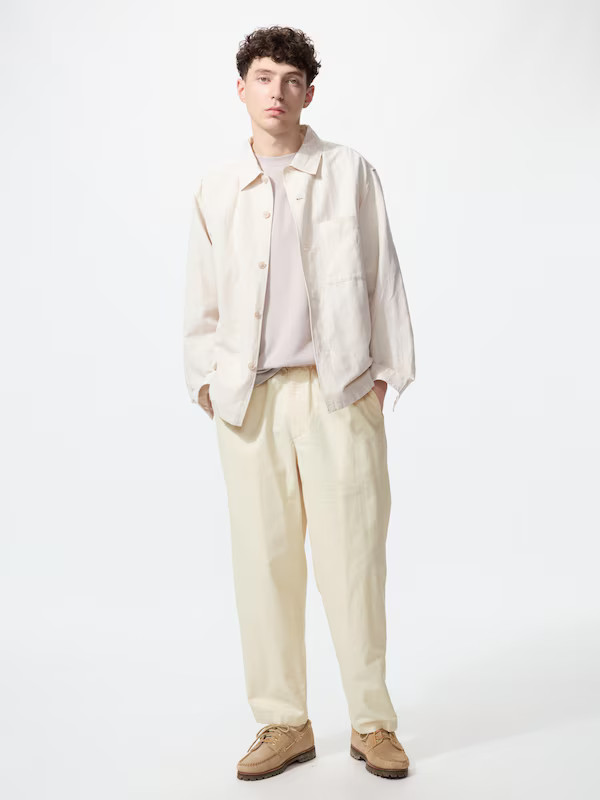 Linen Blend Easy Ankle Pants | UNIQLO (US)