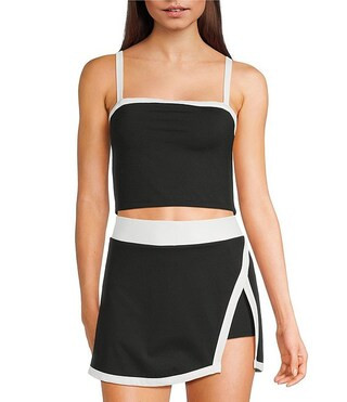 Contrast Coordinating Active Tank Top | Dillard's