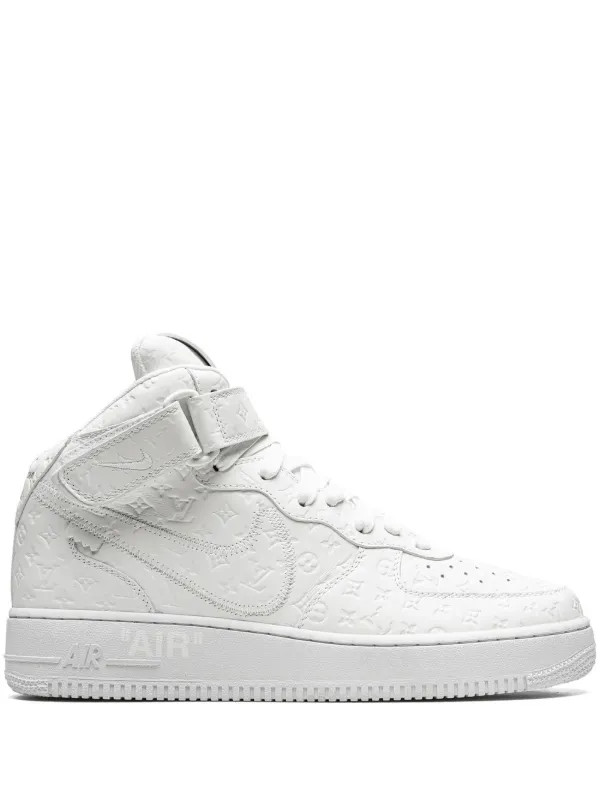 x Louis Vuitton x Virgil Abloh Air Force 1 Mid "White/White" sneakers | Farfetch Global
