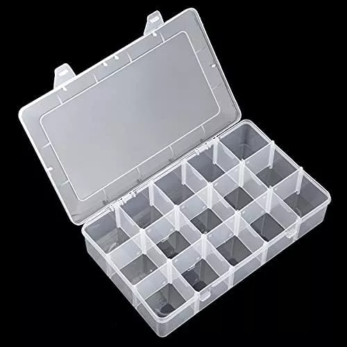  Exptolii 15 Large Grids Plastic Organizer Box with