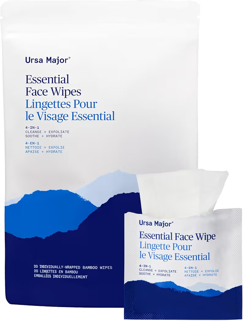 Ursa Major Essential Face Wipes | Cruelty-Free, Natural, Biodegradable | Cleanse, Exfoliate, Soot... | Amazon (US)