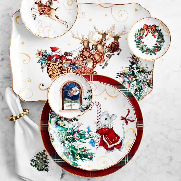 'Twas the Night Before Christmas Large Rectangular Serving Platter, Sleigh | Williams-Sonoma