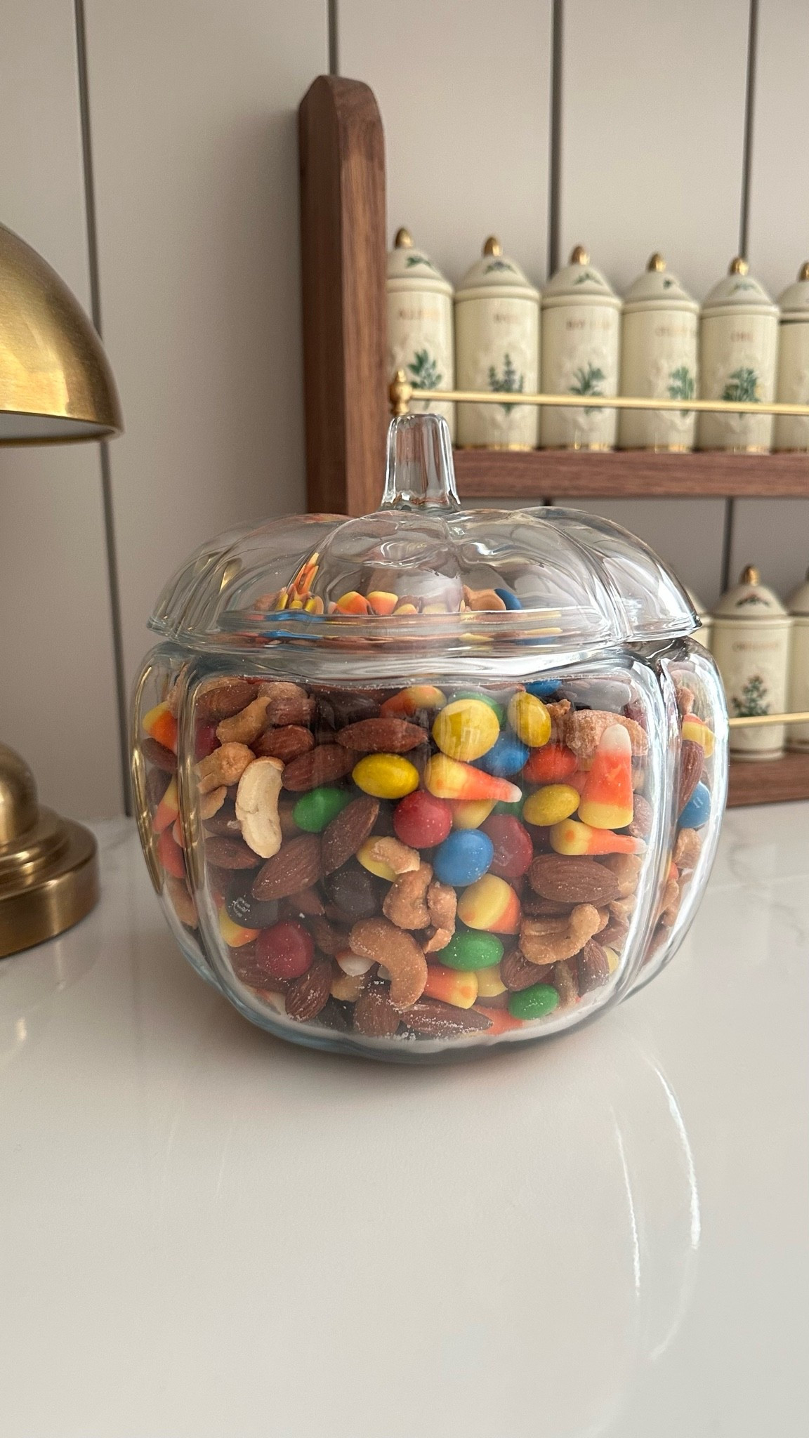 The perfect fall snack mix! I bag ea:
Candy corn 
Honey roasted cashews
Sea salted almonds 
Reese’s pieces 
Dried cranberries optional

Display in a cute pumpkin jar!

#LTKfoodie #LTKSeasonal #LTKHome