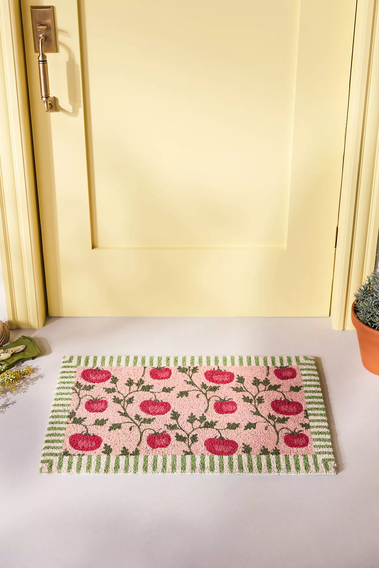 Tomatoes Printed Coir Doormat | Anthropologie (US)