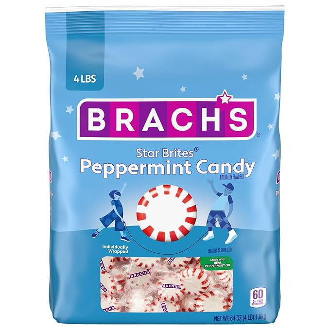 Brach's Star Brites, Candy, Peppermint, Individually Wrapped, Made With Real Peppermint Oil, 4 lb... | Amazon (US)