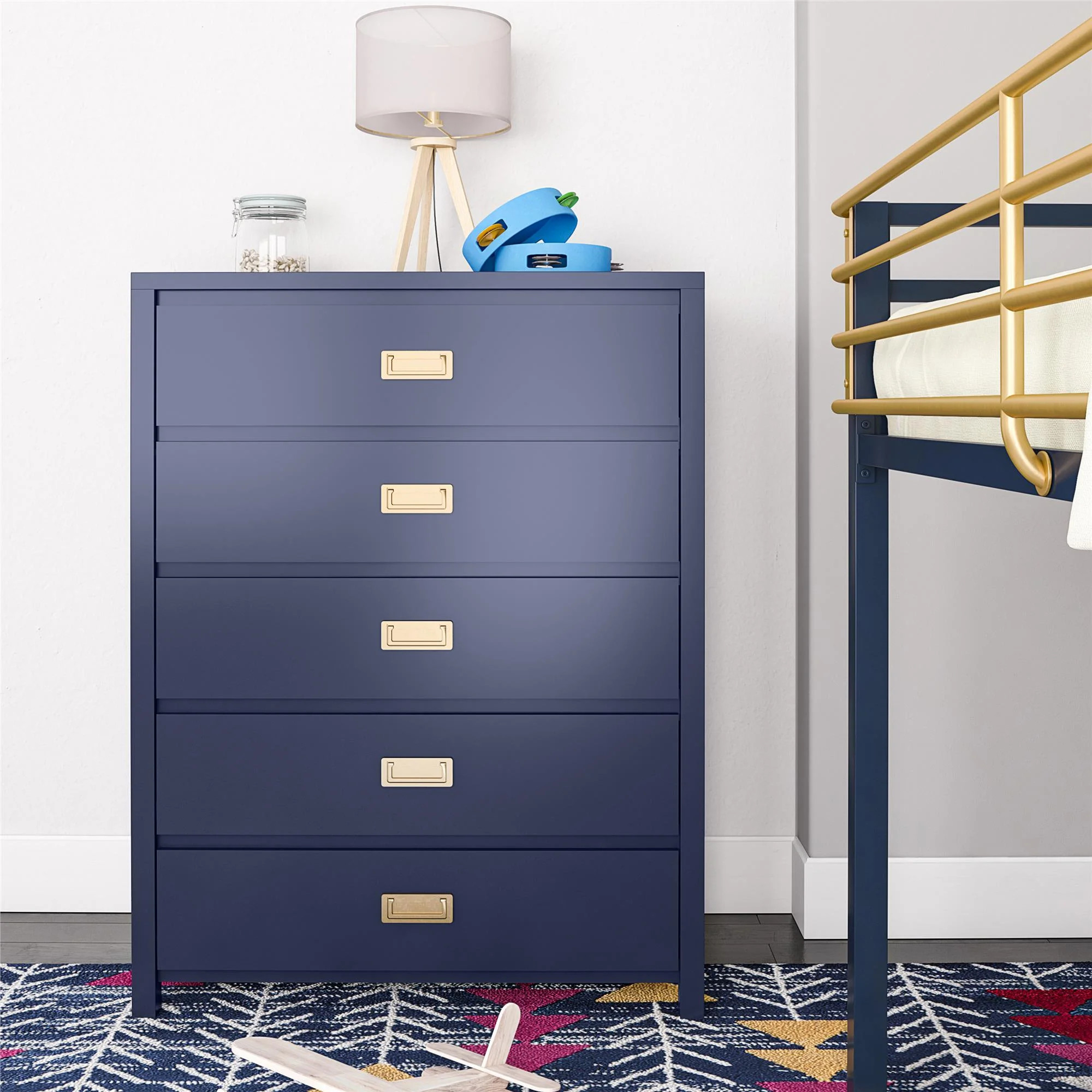 Little Seeds Monarch Hill Haven 5-Drawer Kids' Dresser, Navy | Walmart (US)