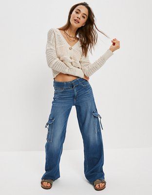 AE Cropped Knit Cardigan | American Eagle Outfitters (US & CA)
