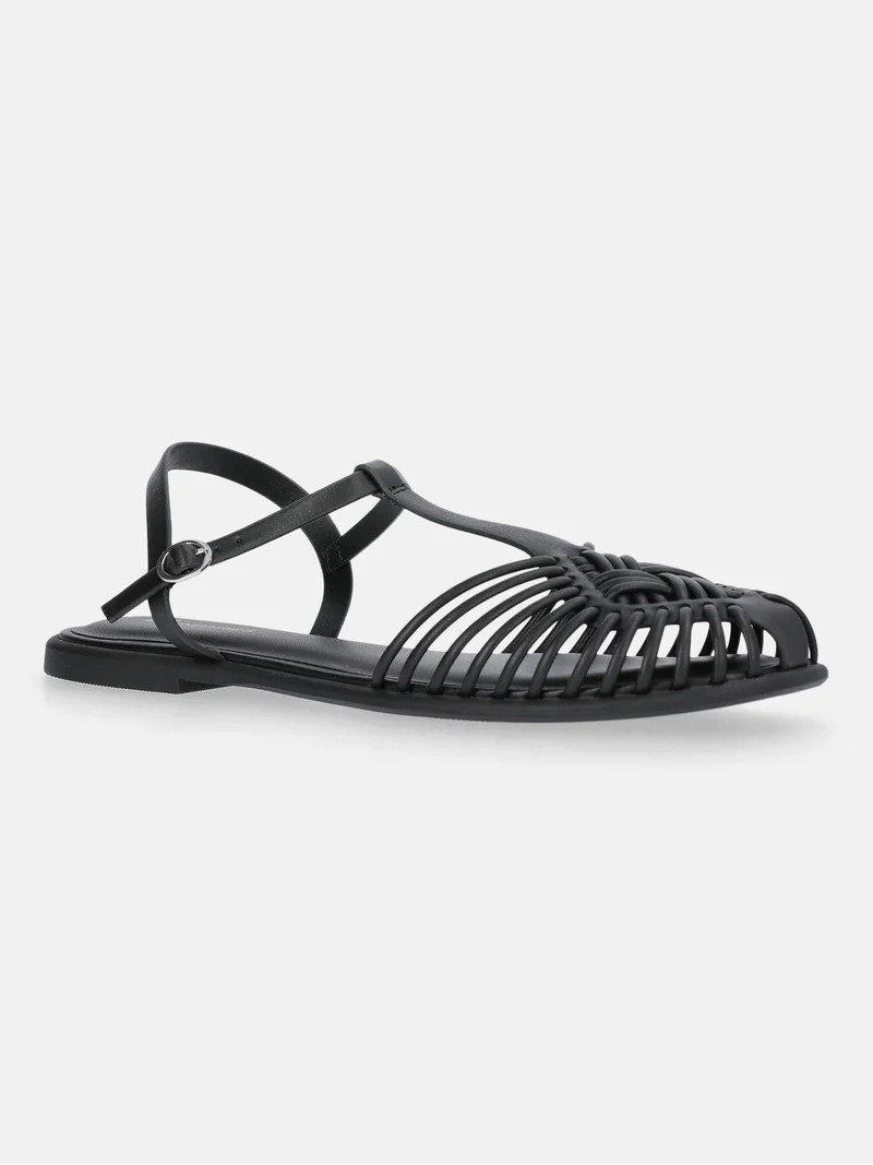 No Boundaries T-Strap Huarache Sandals, Women's | Walmart (US)