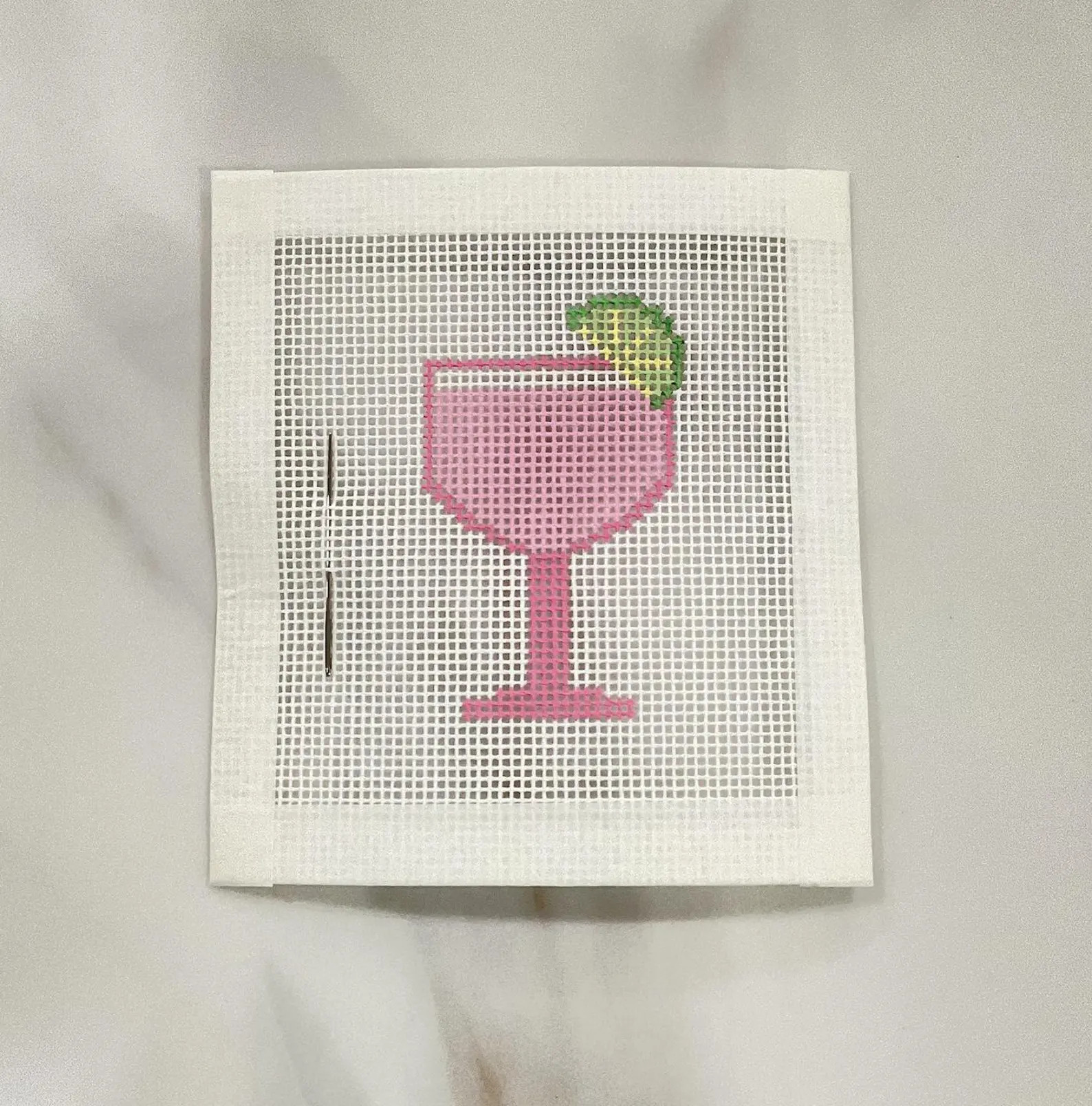 Margarita Needlepoint Kit Beginner, Hand Painted Canvas, Pink or Blue Pouch | Etsy (US)