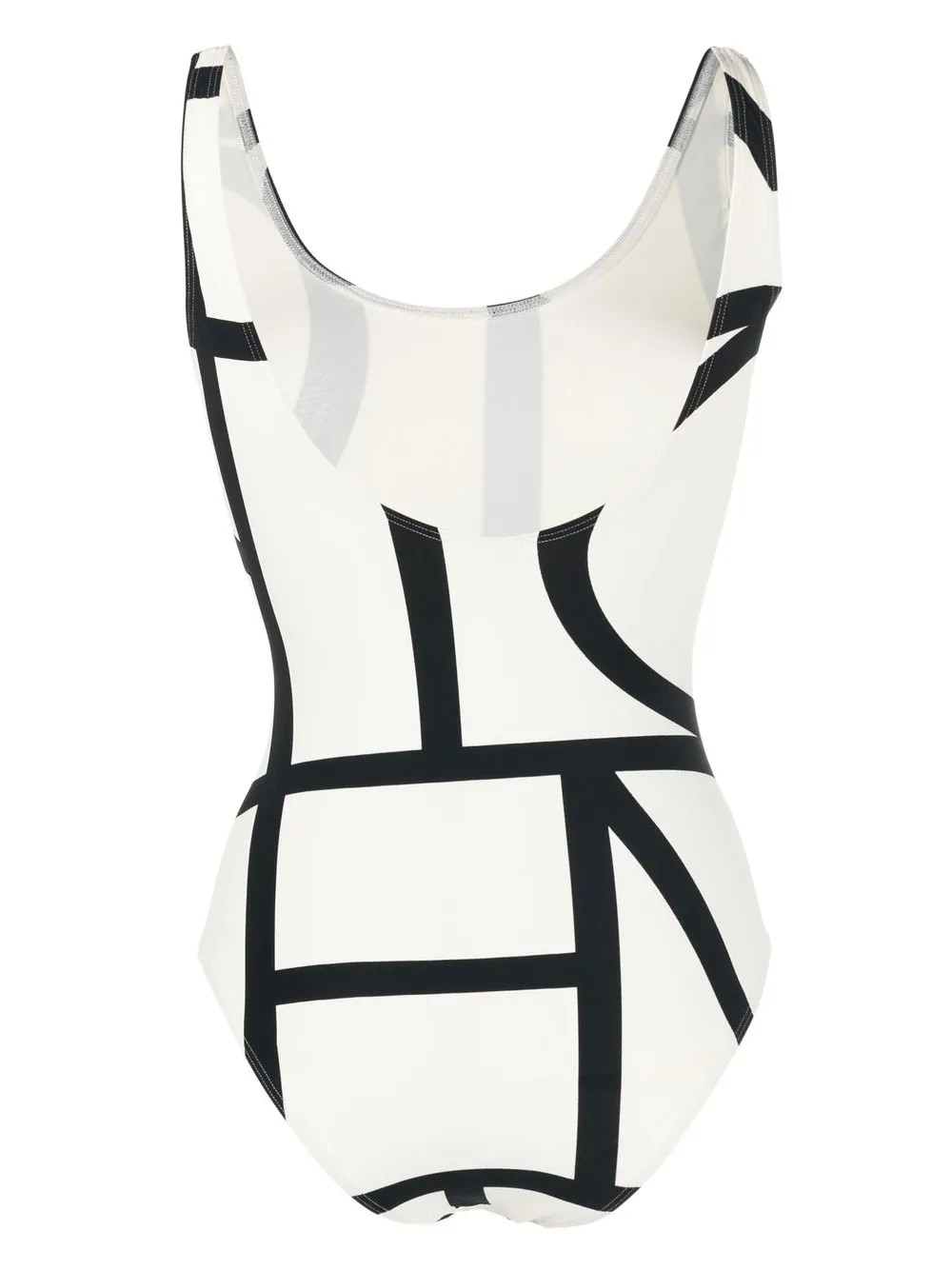 TOTEME Monogram one-piece Swimsuit | White | FARFETCH | Farfetch Global