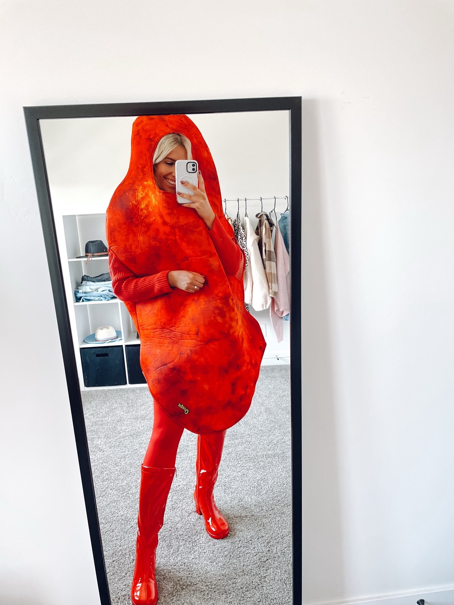 hot Cheeto Halloween costume from last year hahaha

Sweater: true to size 
Boots: sized up half
Leggings set: true to size 
Hot Cheeto costume: one size 

| funny Halloween costume | easy Halloween costume |

#LTKHalloween