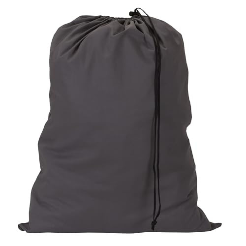Household Essentials 140-1 Extra Large Natural Cotton Laundry Bag | Heavy Duty Hamper Liner | Grey | Amazon (US)