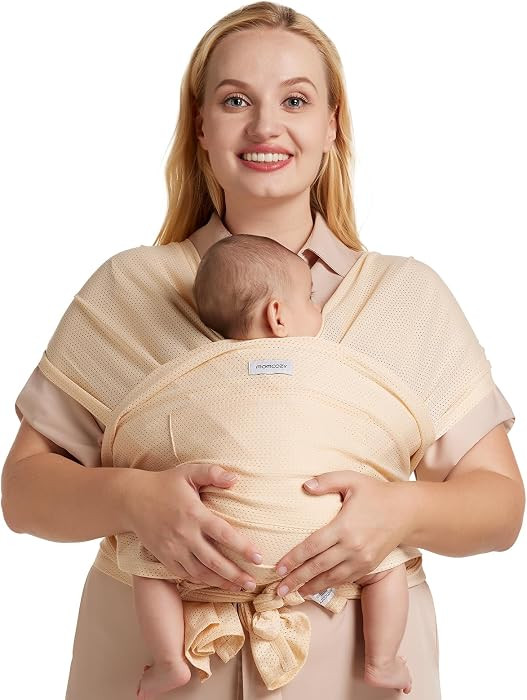Momcozy Baby Wrap Carrier, Easy-On 2-Piece Design, Air Mesh Cooling     Easy On Like a T-Shirt, X... | Amazon (US)