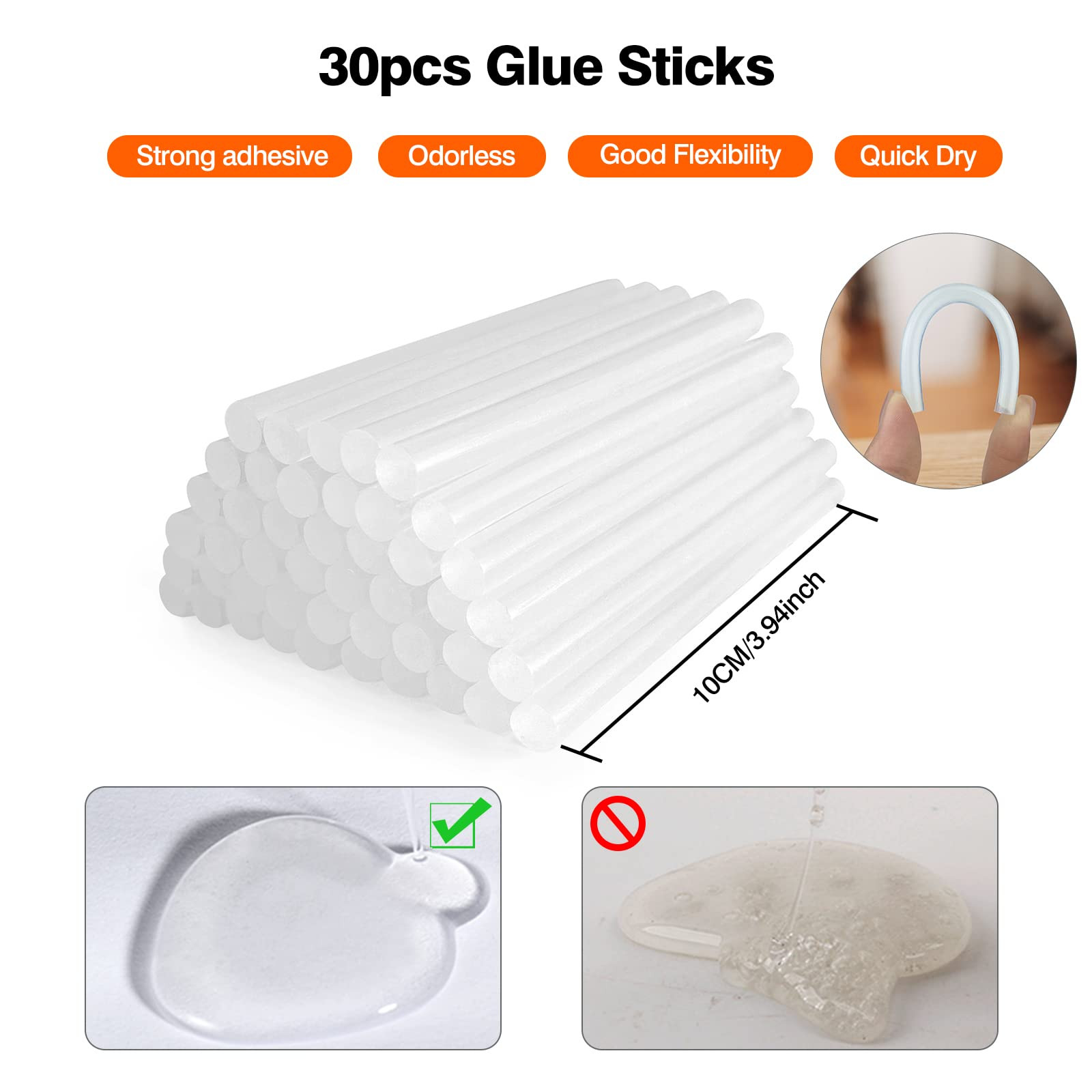 Hot Glue Gun with 30 Glue Sticks, Fast Preheating Hot Melt Gun, Mini Glue Gun Kit for Kids DIY Sc... | Amazon (US)