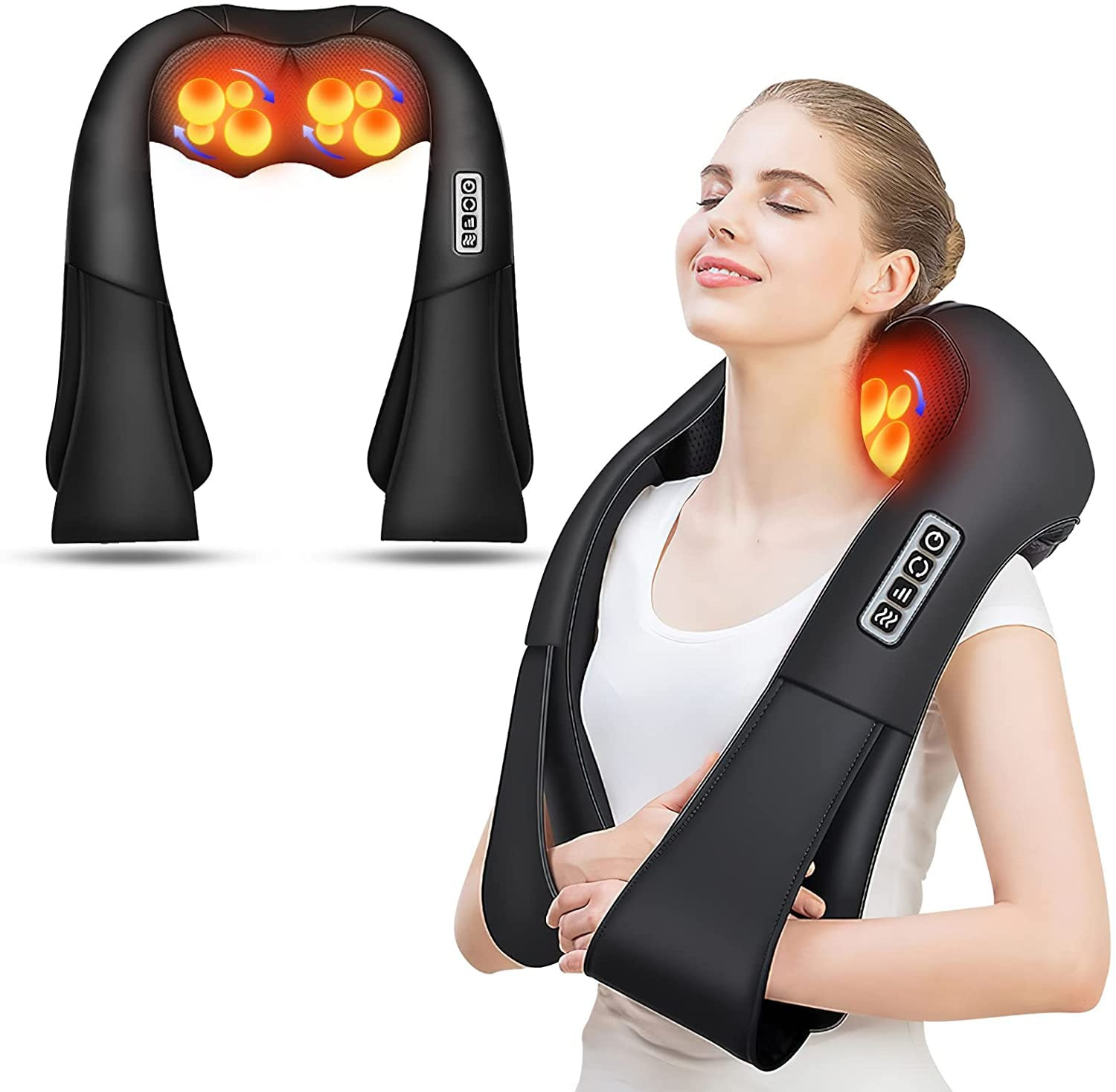 AERLANG Shiatsu Back and Neck Massager, Back Massager Deep Tissue Kneading Neck and Shoulder Mass... | Amazon (US)