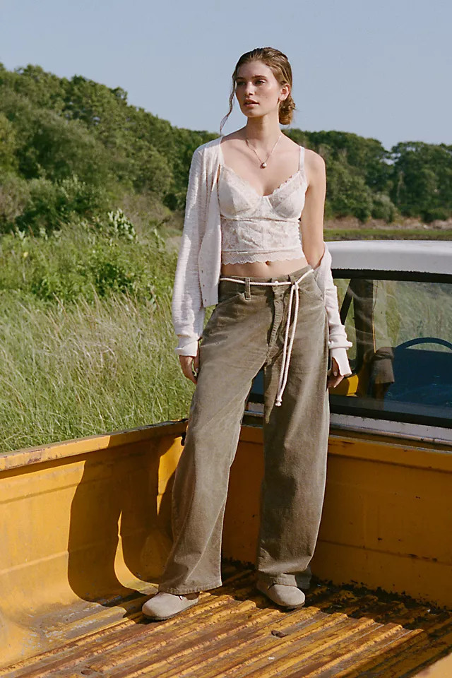 Kayden Corduroy High-Rise Barrel-Leg Jeans | Anthropologie (US)