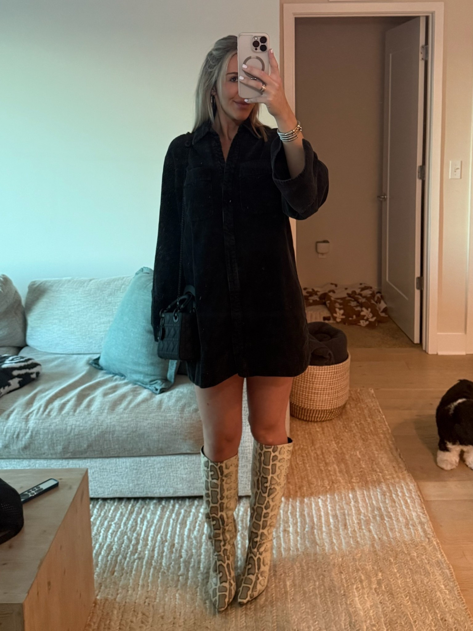 Denim dress & boots 🫶🏻

#LTKdayinmylife #LTKSeasonal #LTKTall