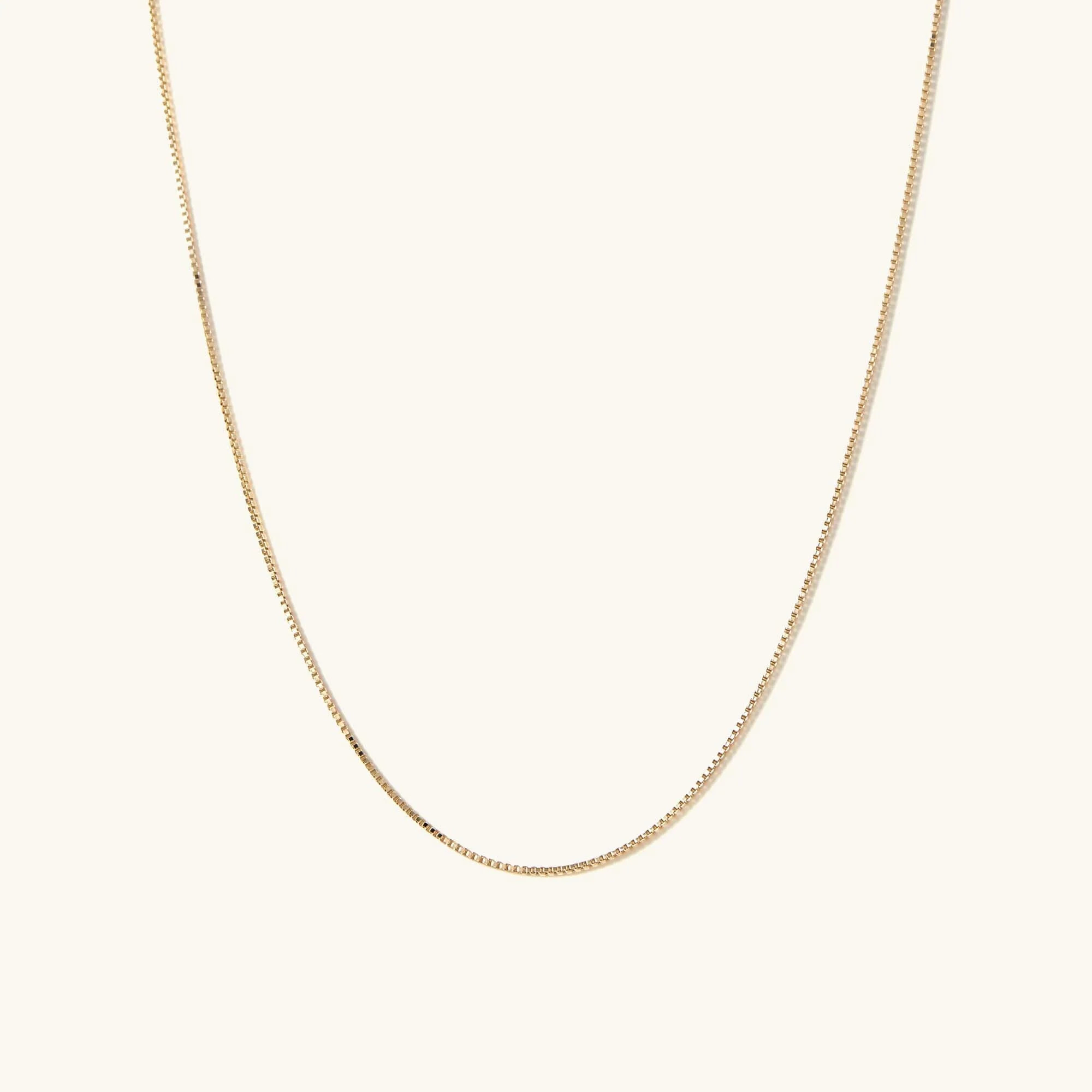 Baby Box Chain Necklace | Mejuri Fine Crew