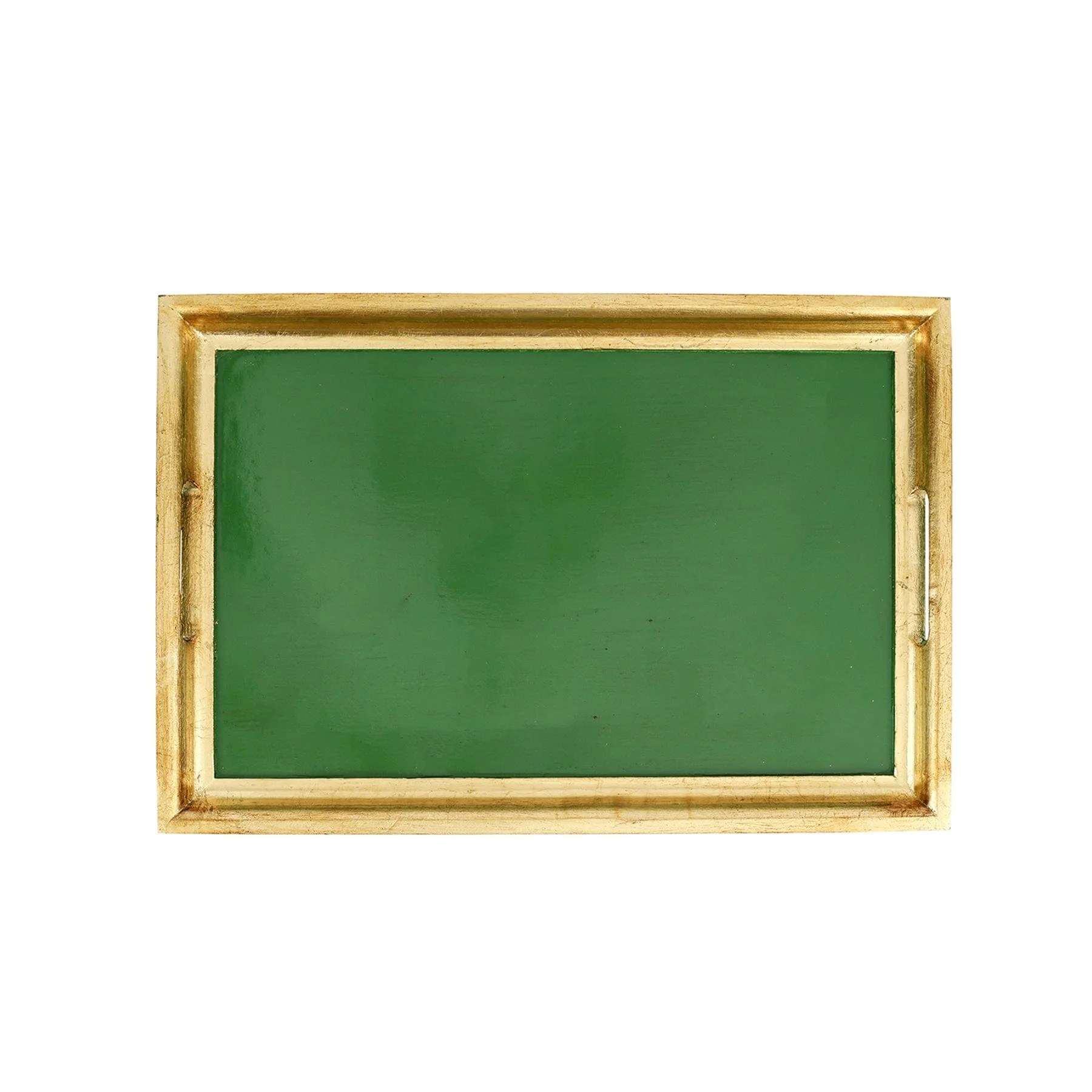 Florentine Wooden Accessories Green & Gold Medium Rectangular Tray | VIETRI