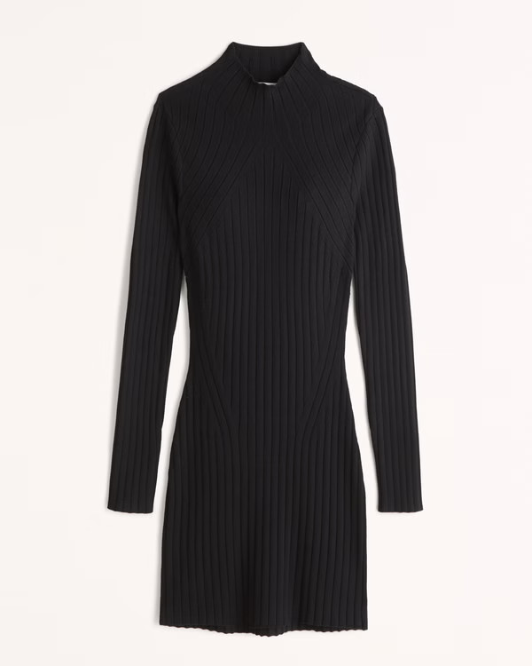 Long-Sleeve Mockneck Mini Sweater Dress | Abercrombie & Fitch (US)