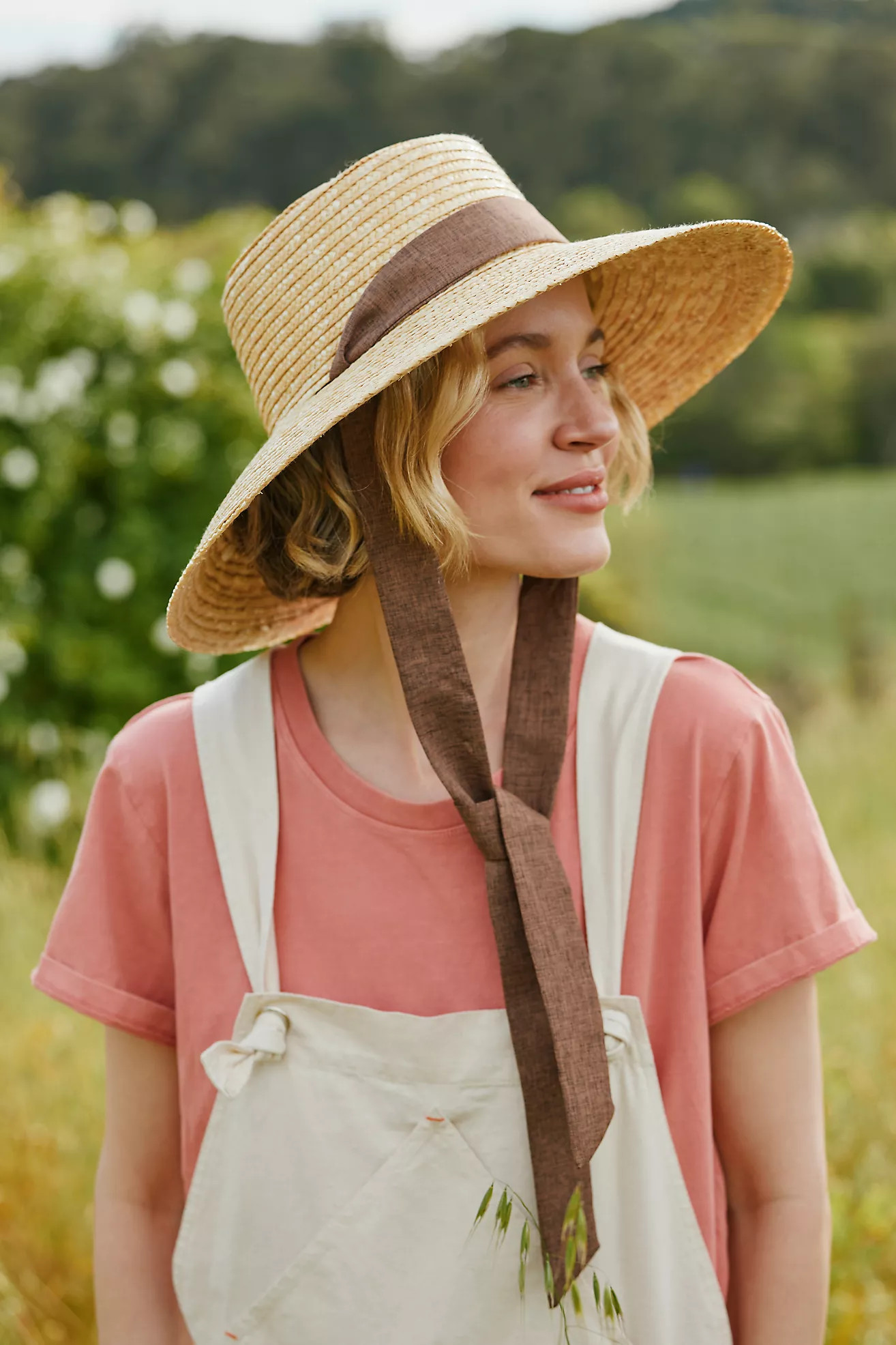 Scarf Band Wide Brim Straw Hat | Anthropologie (US)