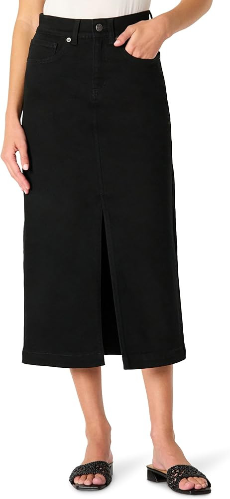 Amazon Essentials Women's Regular-Fit High-Rise Long Jean Skirt | Amazon (US)