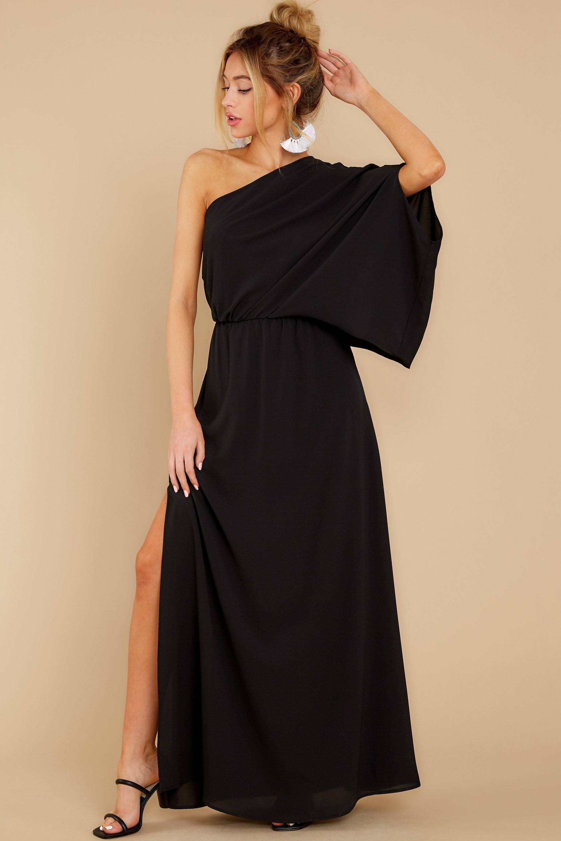 Get Obsessed Black Maxi Dress | Red Dress 