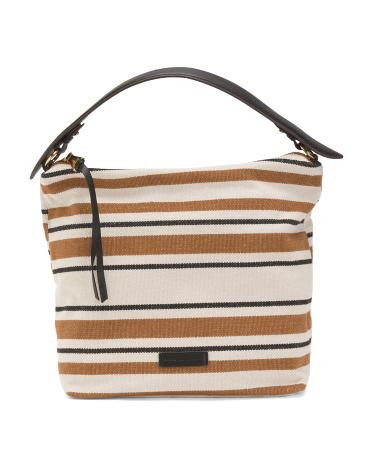 cotton canvas ava zip top hobo | TJ Maxx